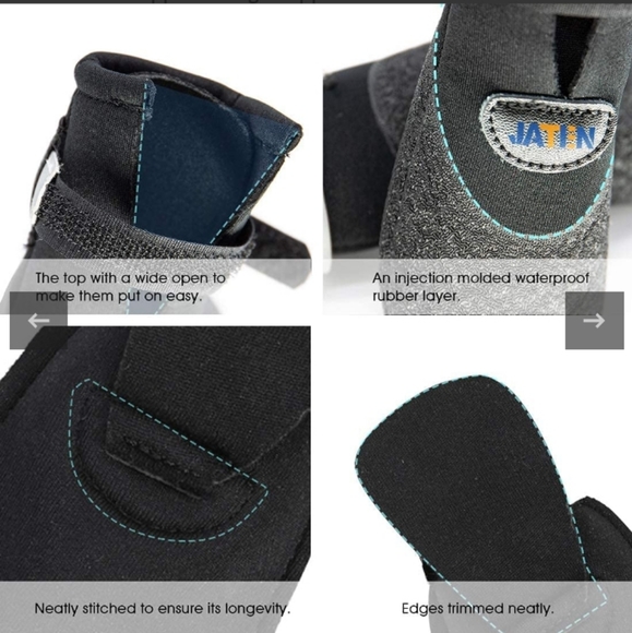 JATEN Dog Shoes with Waterproof Anti-Slip Soft Soles Grip Booties Size 2 - Picture 5 of 9